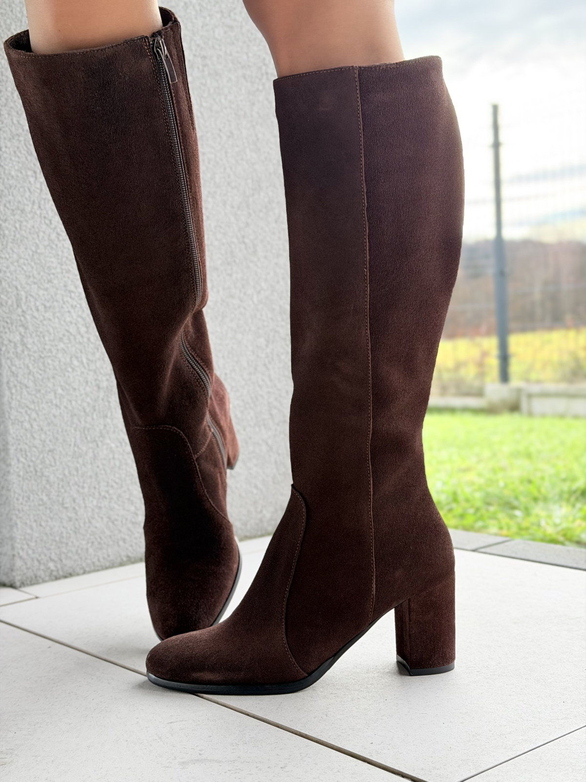 Kozaki damskie OLEKSY ze skóry naturalnej Polskiej produkcji