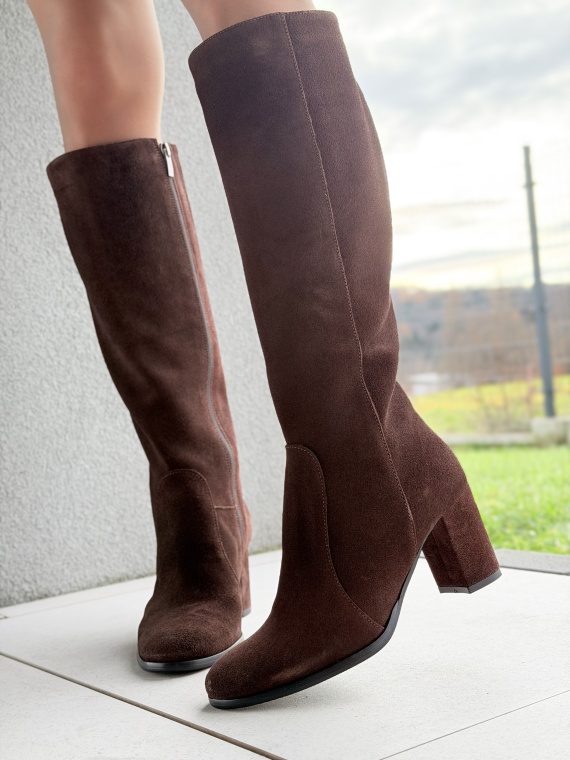 Kozaki damskie OLEKSY ze skóry naturalnej Polskiej produkcji