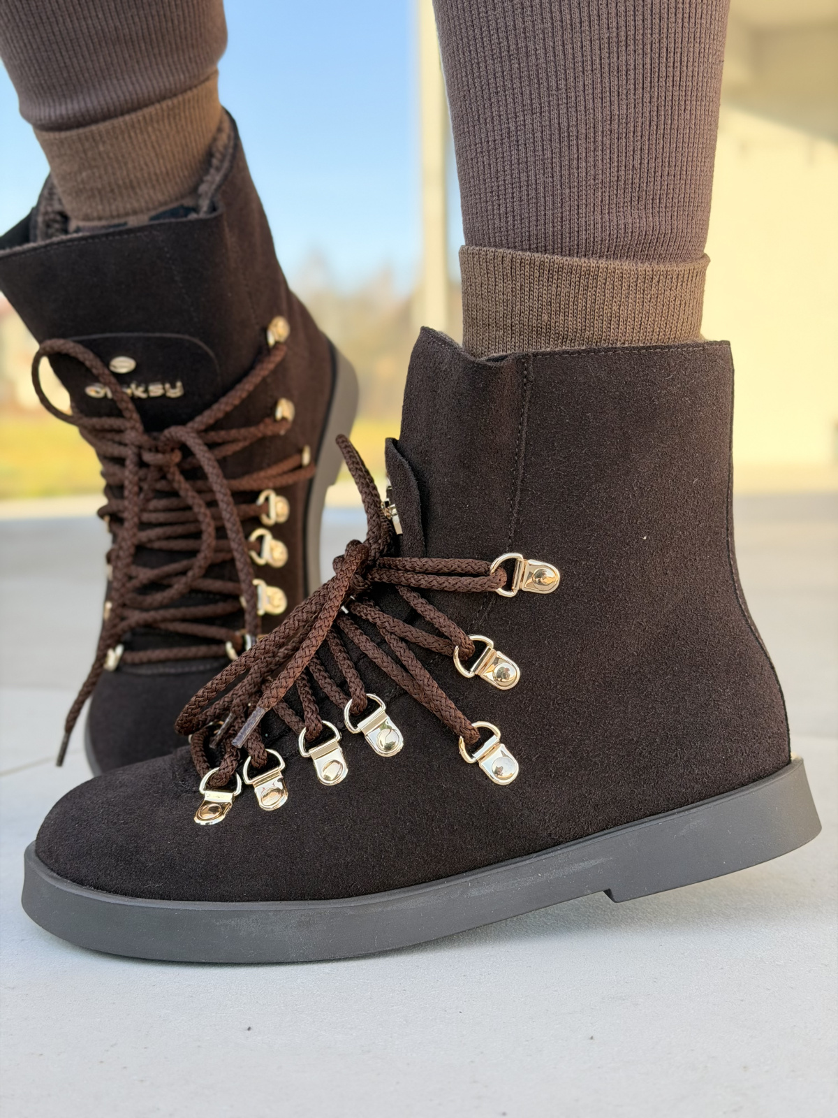 Naturalna skóra, polska jakość – brązowe śniegowce OLEKSY