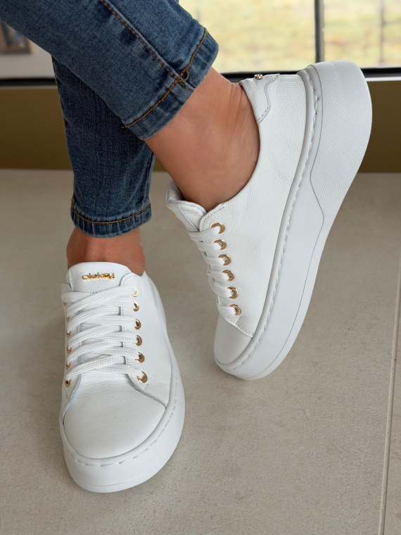 Sneakersy damskie OLEKSY ze skóry naturalnej Polskiej produkcji