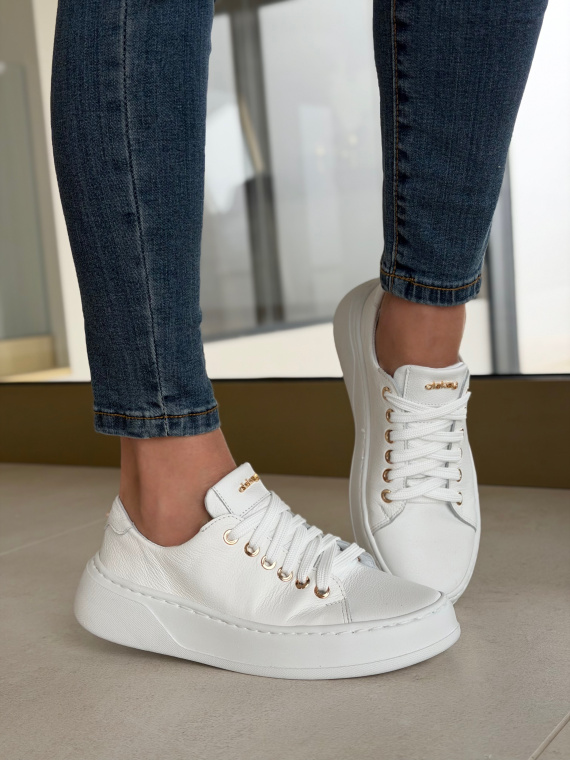 Sneakersy damskie OLEKSY ze skóry naturalnej Polskiej produkcji