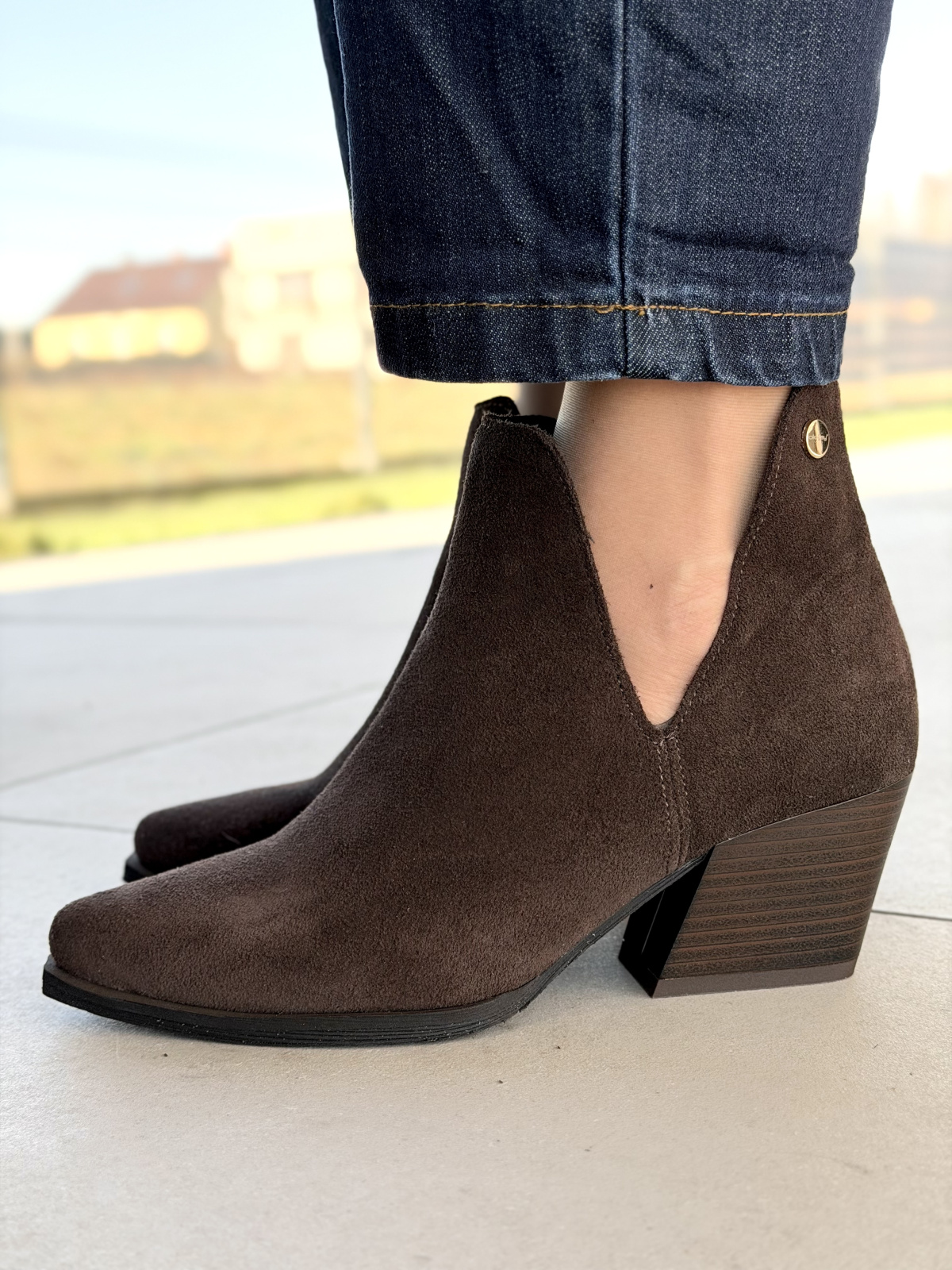 Brązowe kowbojki ze skóry naturalnej OLEKSY – polska jakość i styl