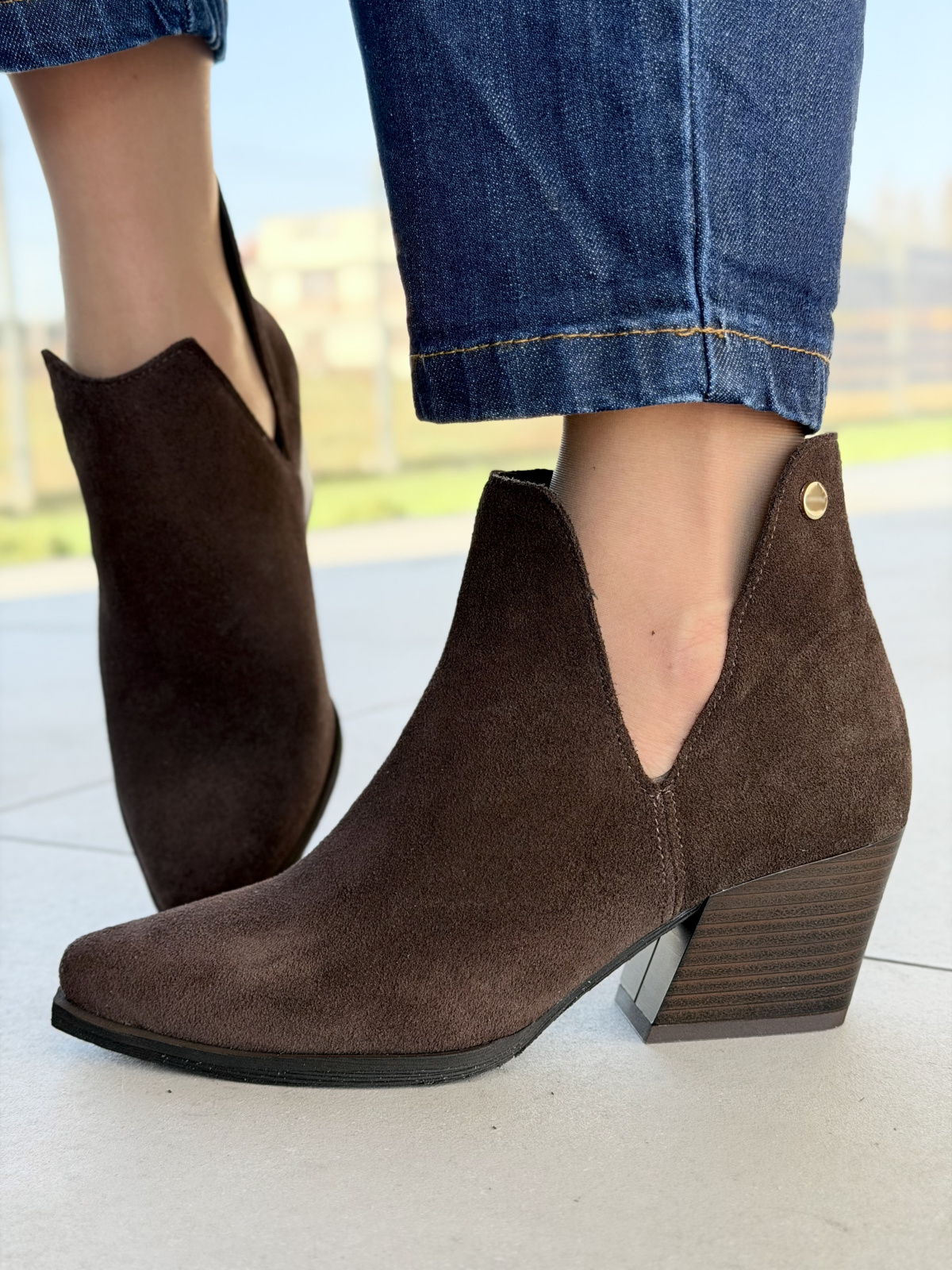 Brązowe kowbojki ze skóry naturalnej OLEKSY – polska jakość i styl