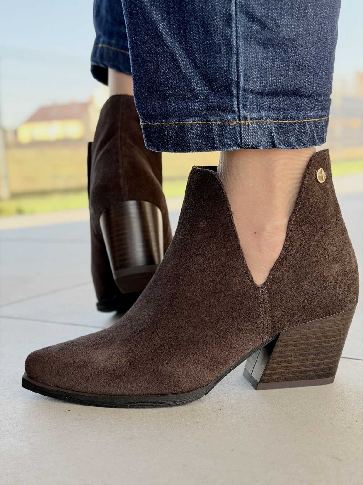 Brązowe kowbojki ze skóry naturalnej OLEKSY – polska jakość i styl