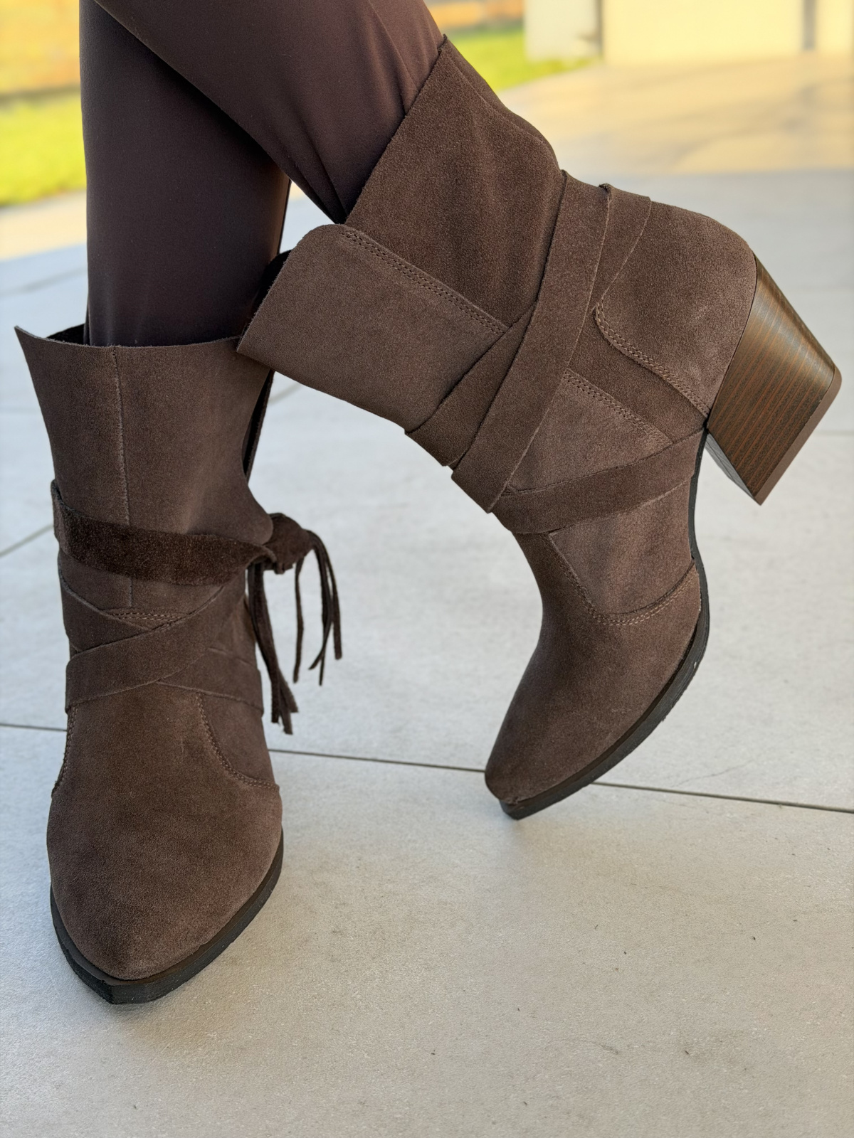 Brązowe kowbojki ze skóry naturalnej OLEKSY – polska jakość i styl