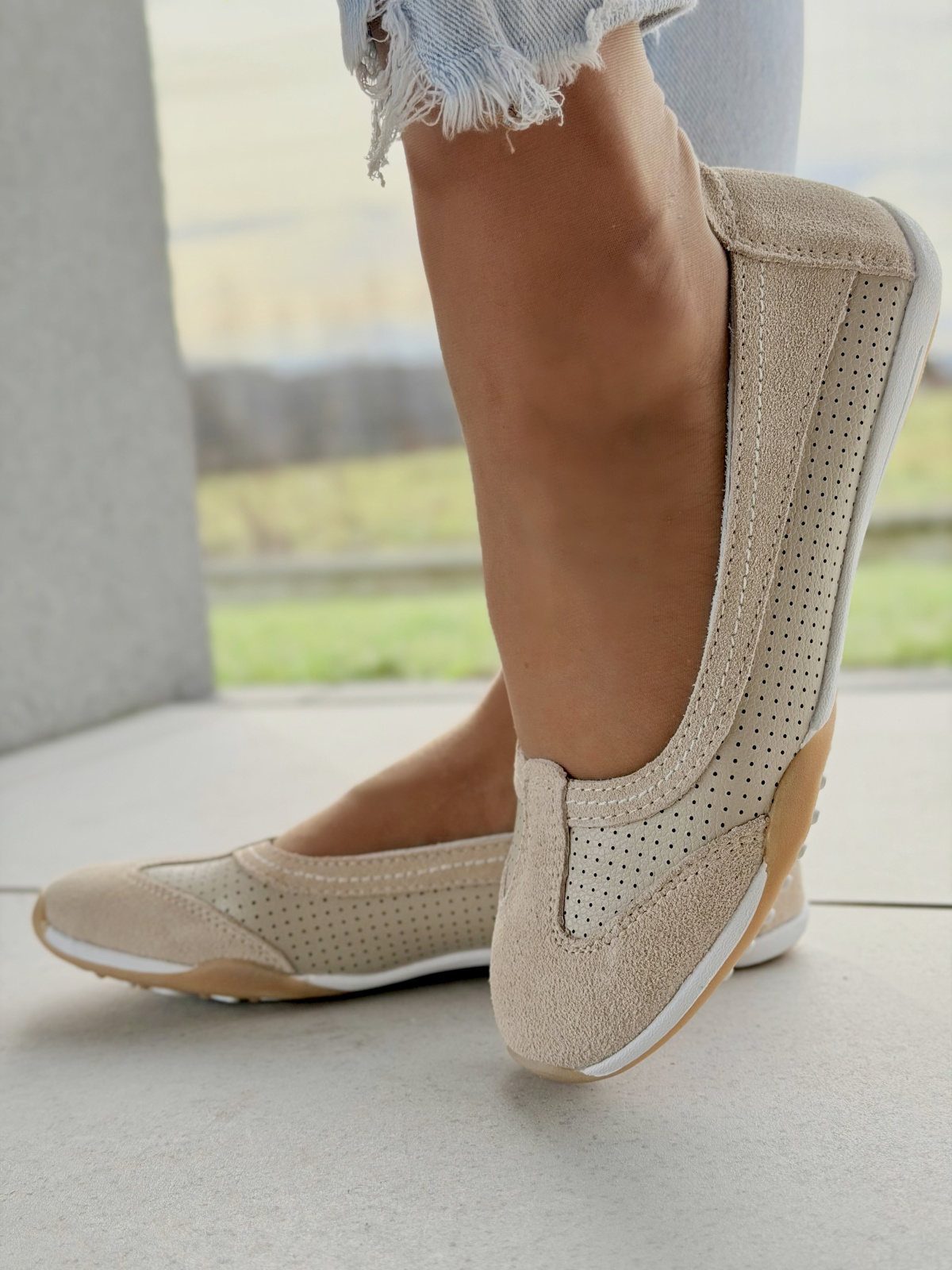 Balerinki ze skóry naturalnej OLEKSY