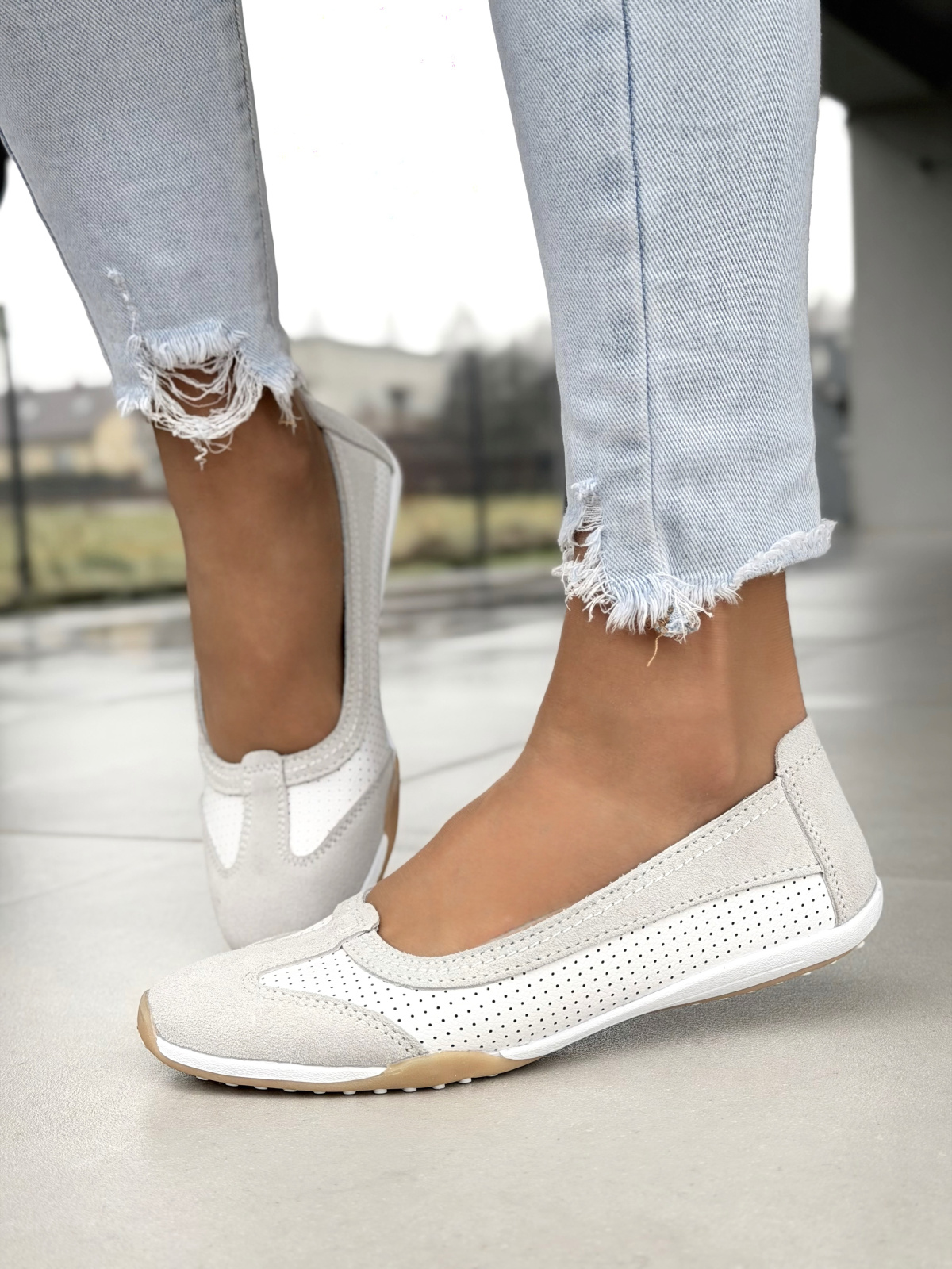 Balerinki ze skóry naturalnej OLEKSY