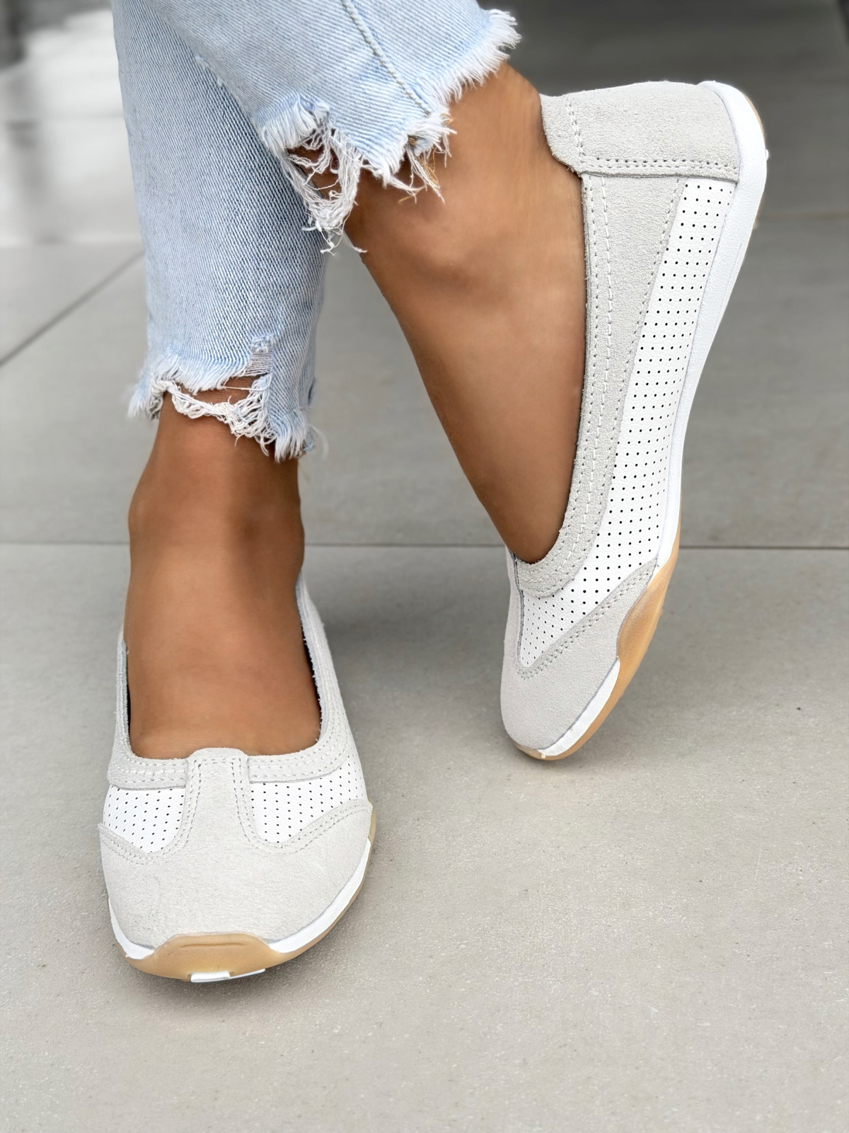 Balerinki ze skóry naturalnej OLEKSY