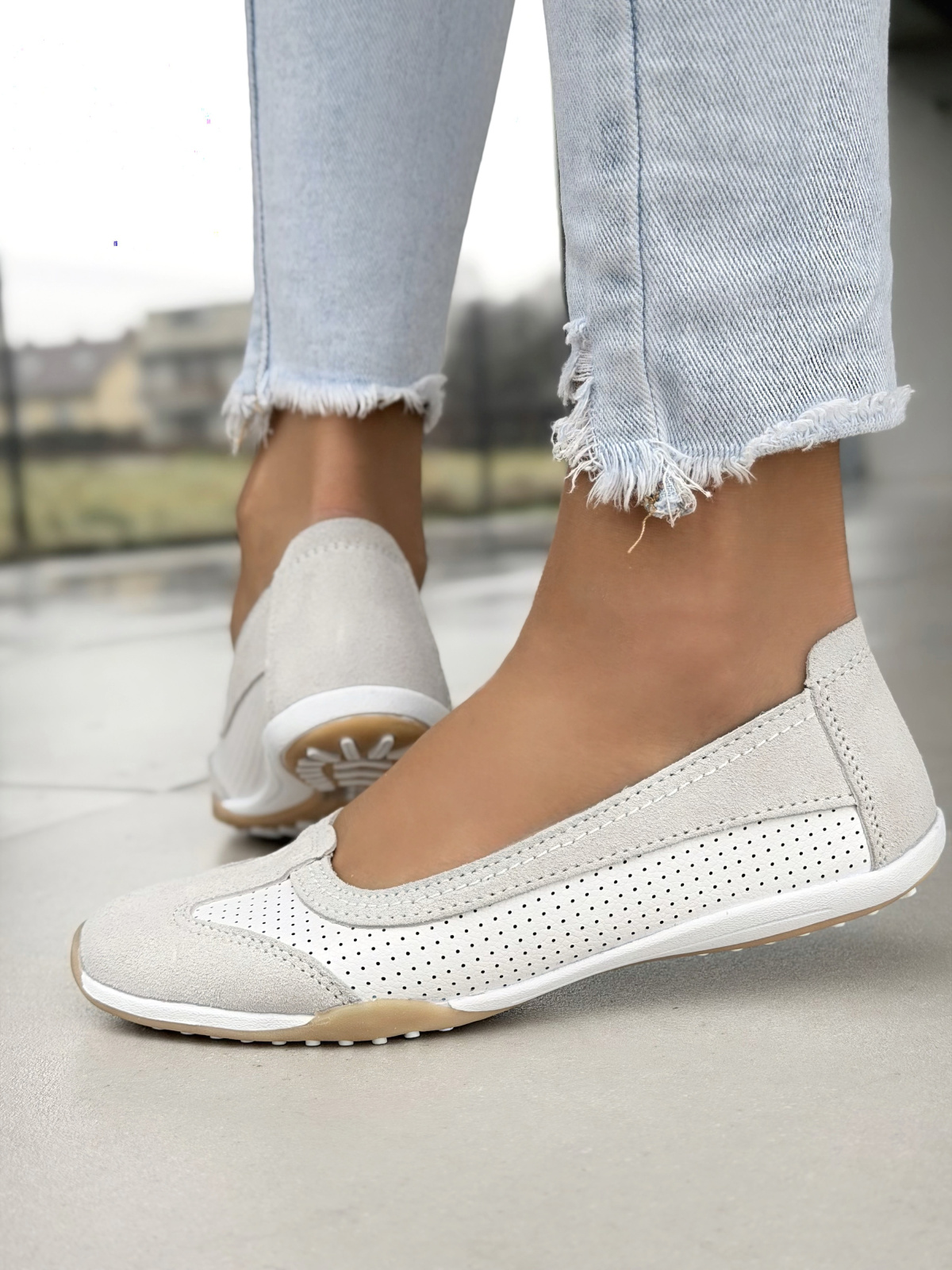 Balerinki ze skóry naturalnej OLEKSY