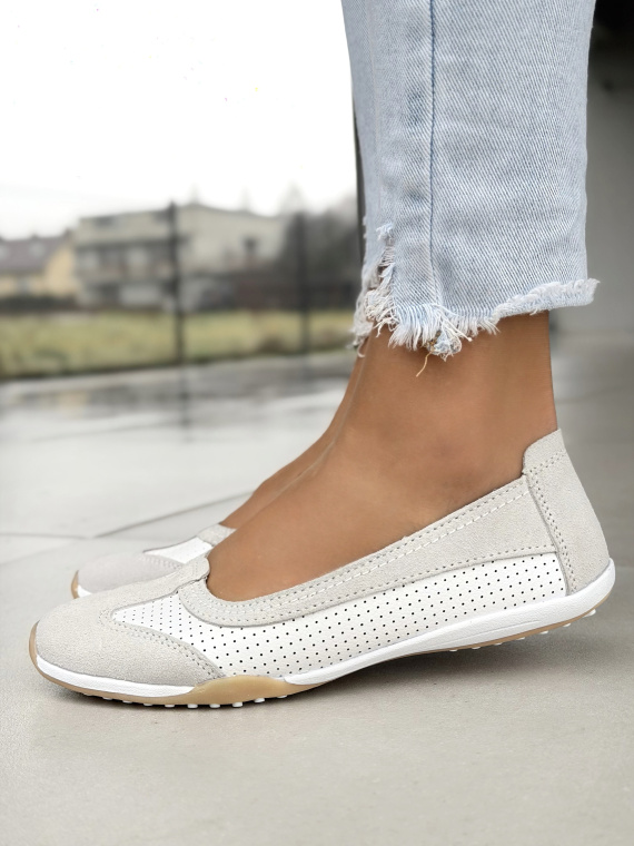 Balerinki ze skóry naturalnej OLEKSY