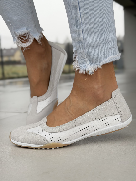 Balerinki ze skóry naturalnej OLEKSY