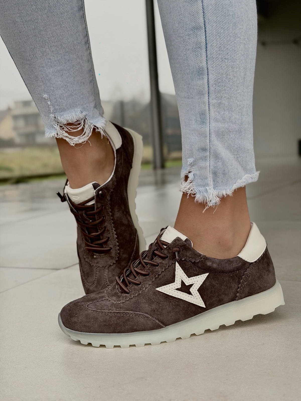 Sneakersy damskie skórzane OLEKSY