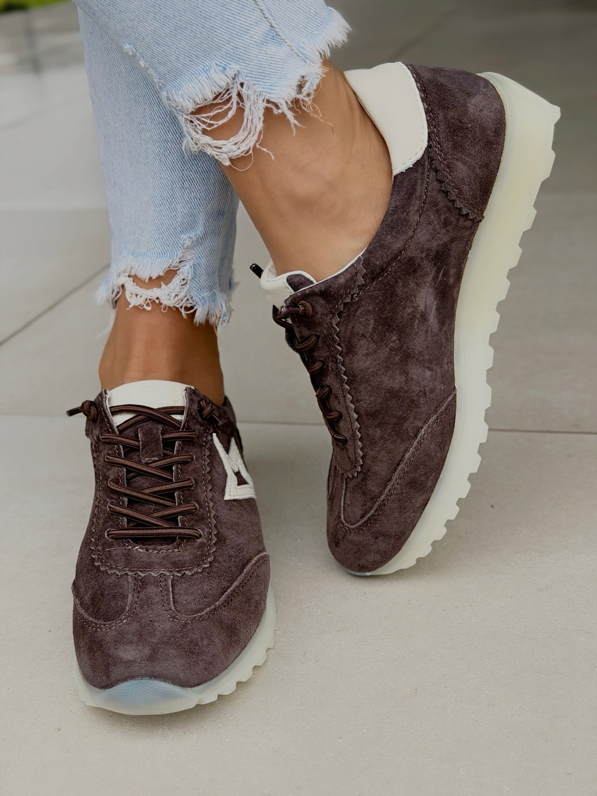 Sneakersy damskie skórzane OLEKSY