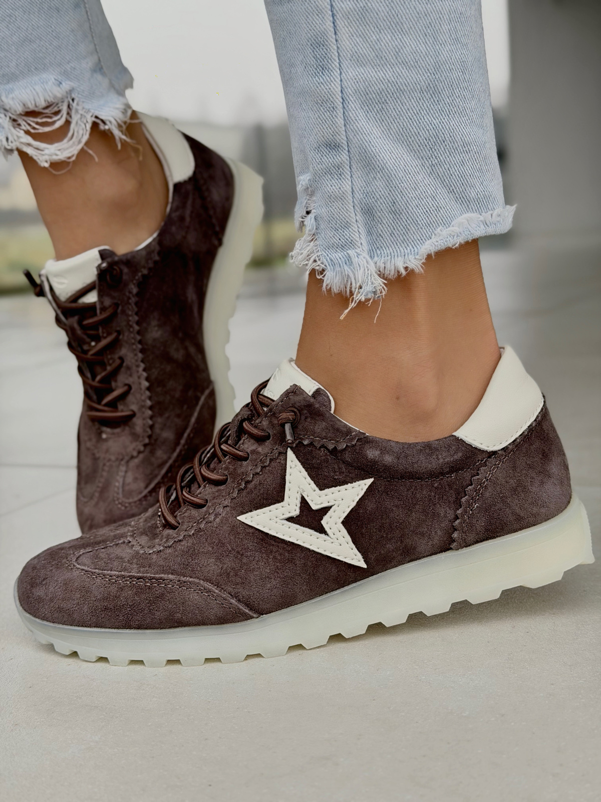 Sneakersy damskie skórzane OLEKSY