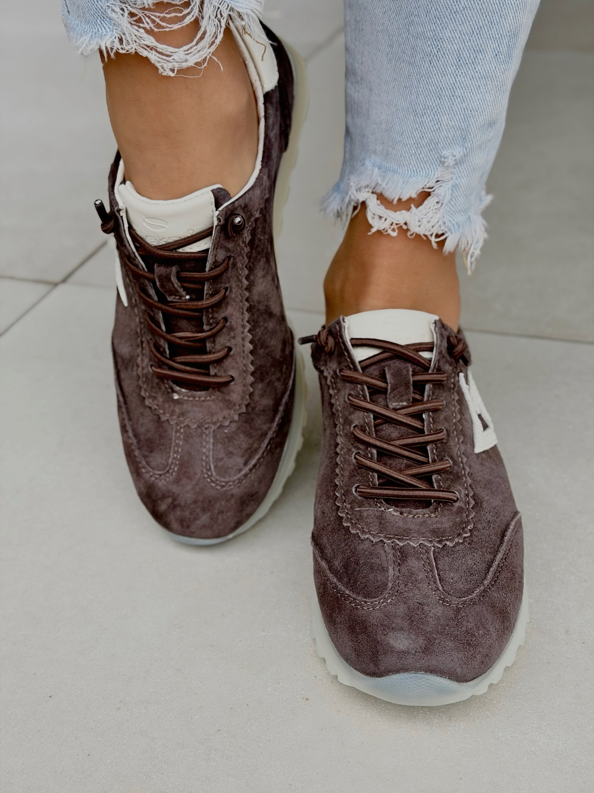 Sneakersy damskie skórzane OLEKSY