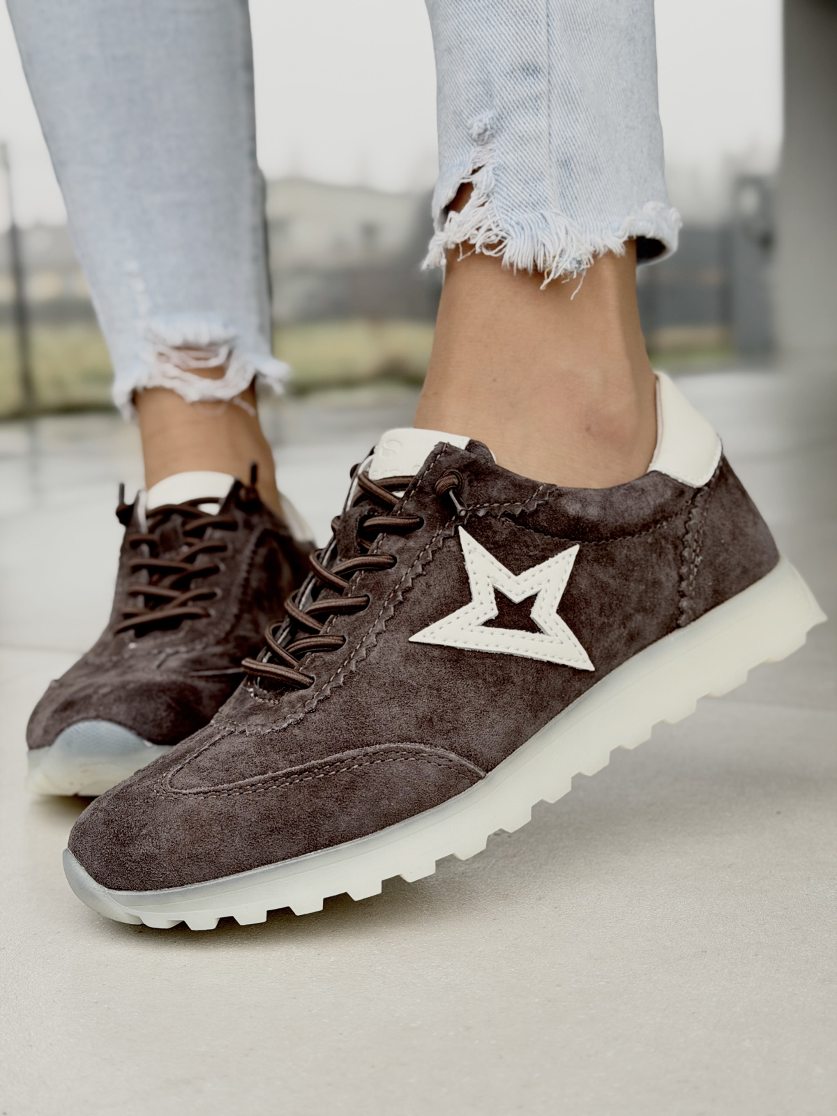 Sneakersy damskie skórzane OLEKSY