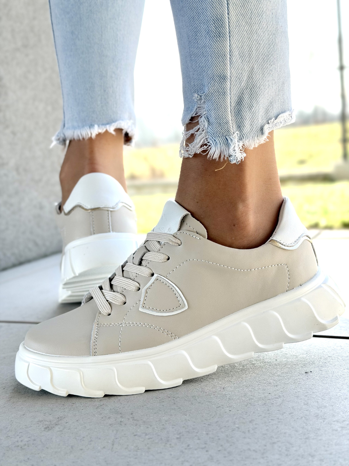 Sneakersy damskie skórzane OLEKSY