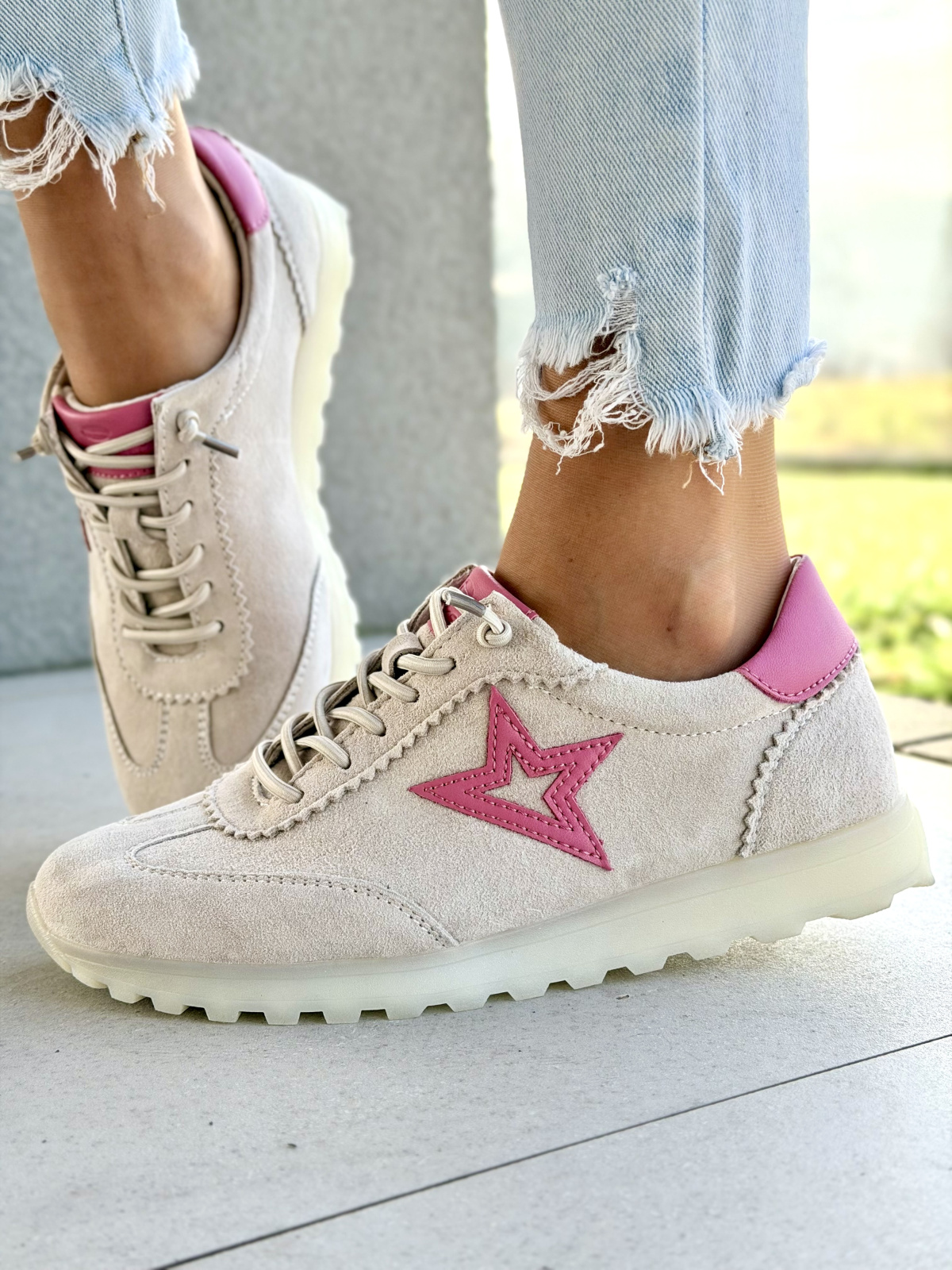 Damskie sneakersy OLEKSY ze skóry naturalnej