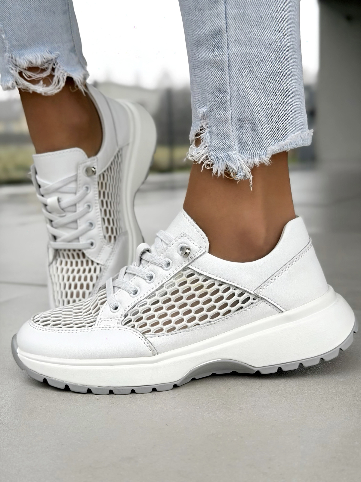 OLEKSY skórzane sneakersy damskie