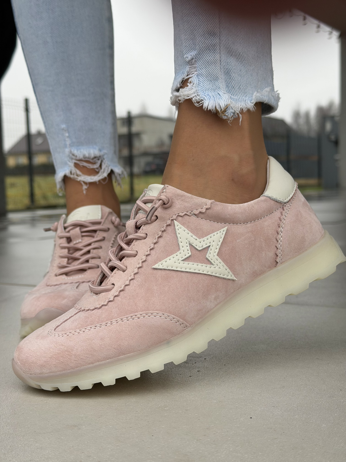 Damskie sneakersy OLEKSY ze skóry naturalnej