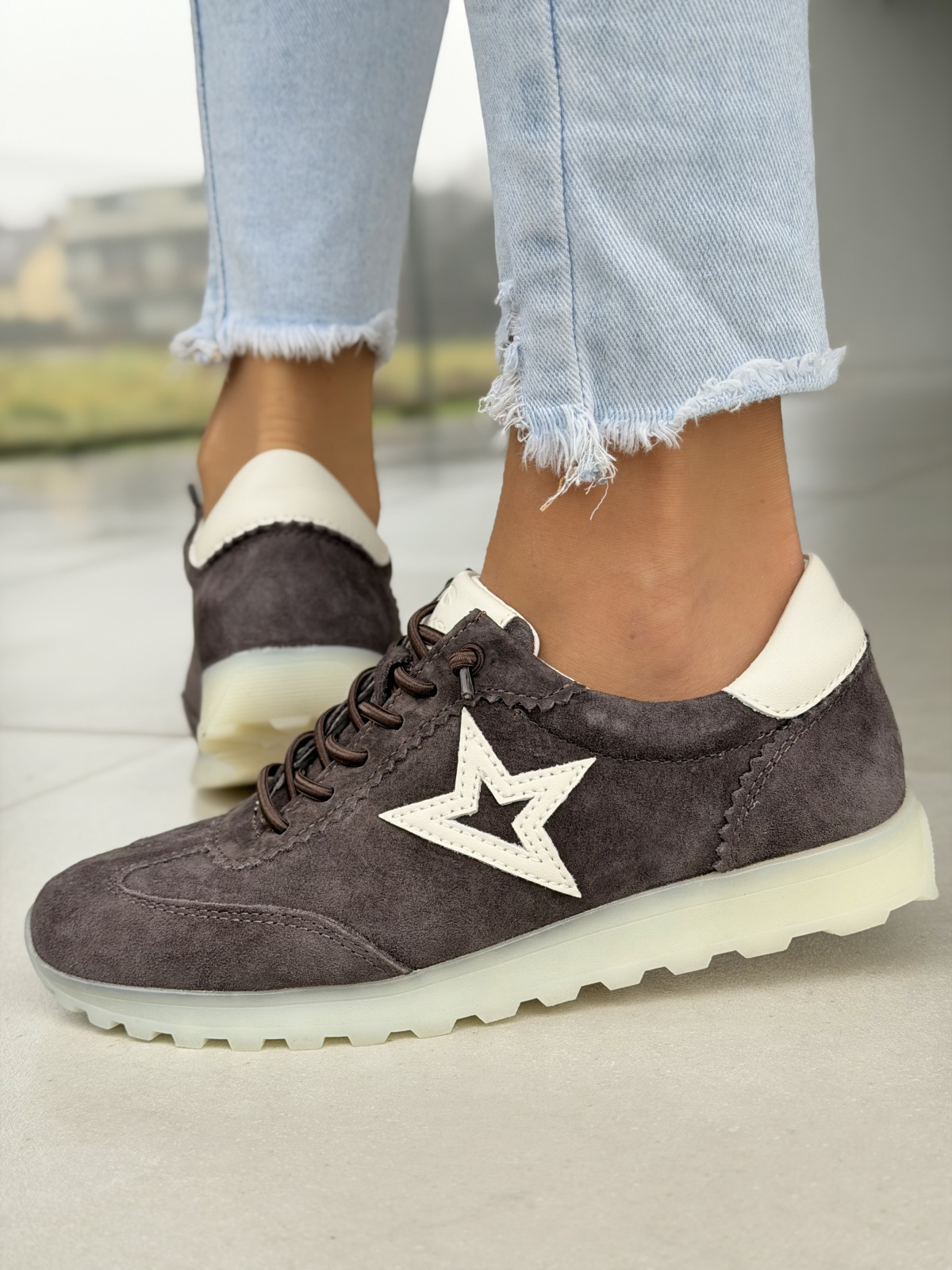 Sneakersy damskie skórzane OLEKSY