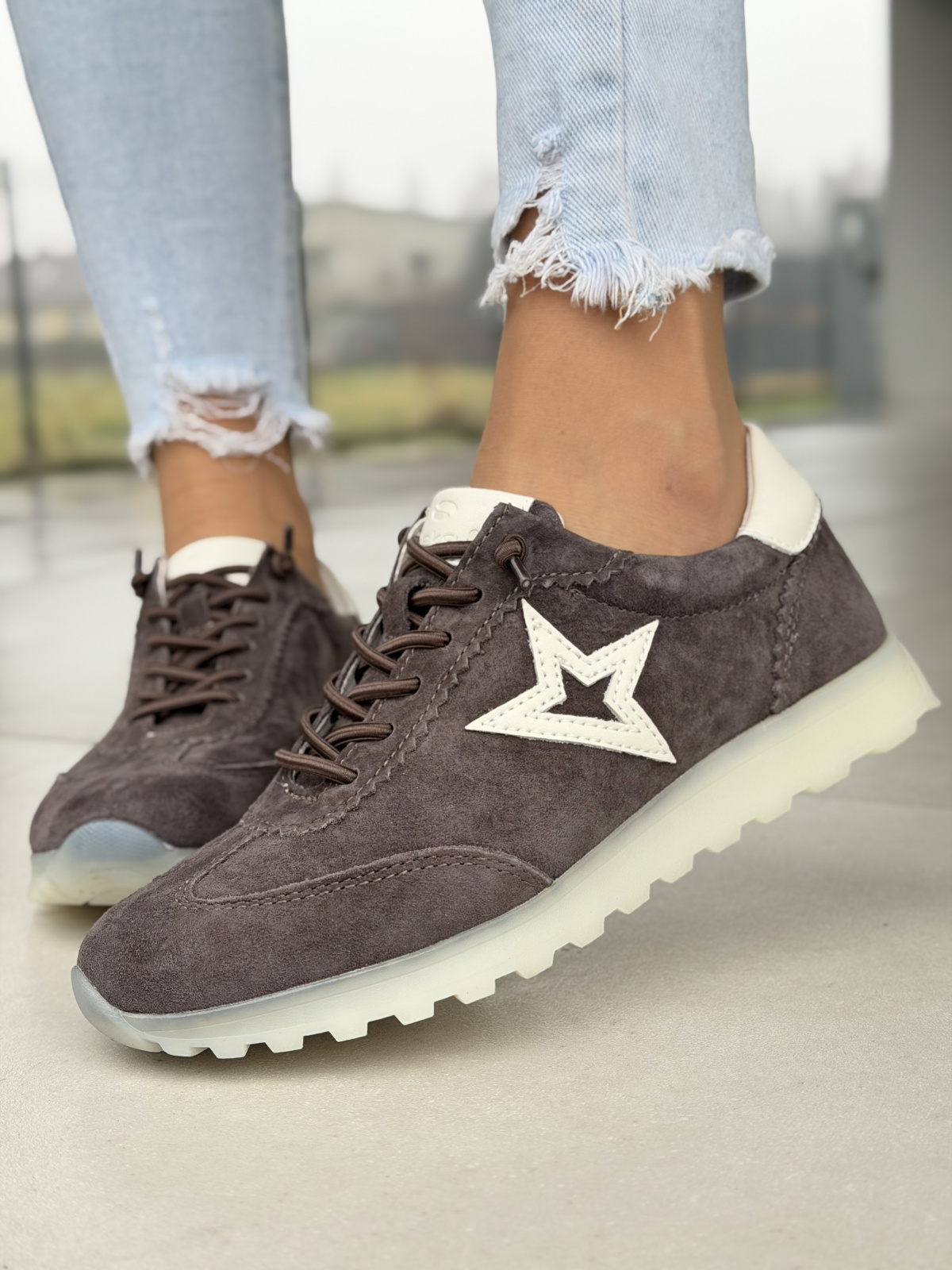 Sneakersy damskie skórzane OLEKSY