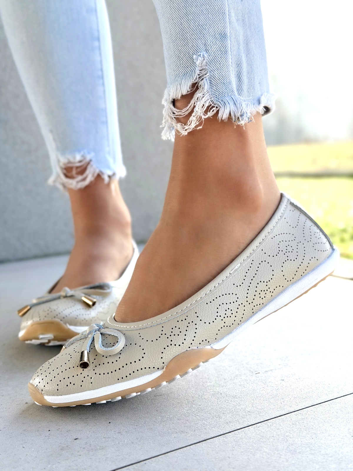 Balerinki ze skóry naturalnej OLEKSY