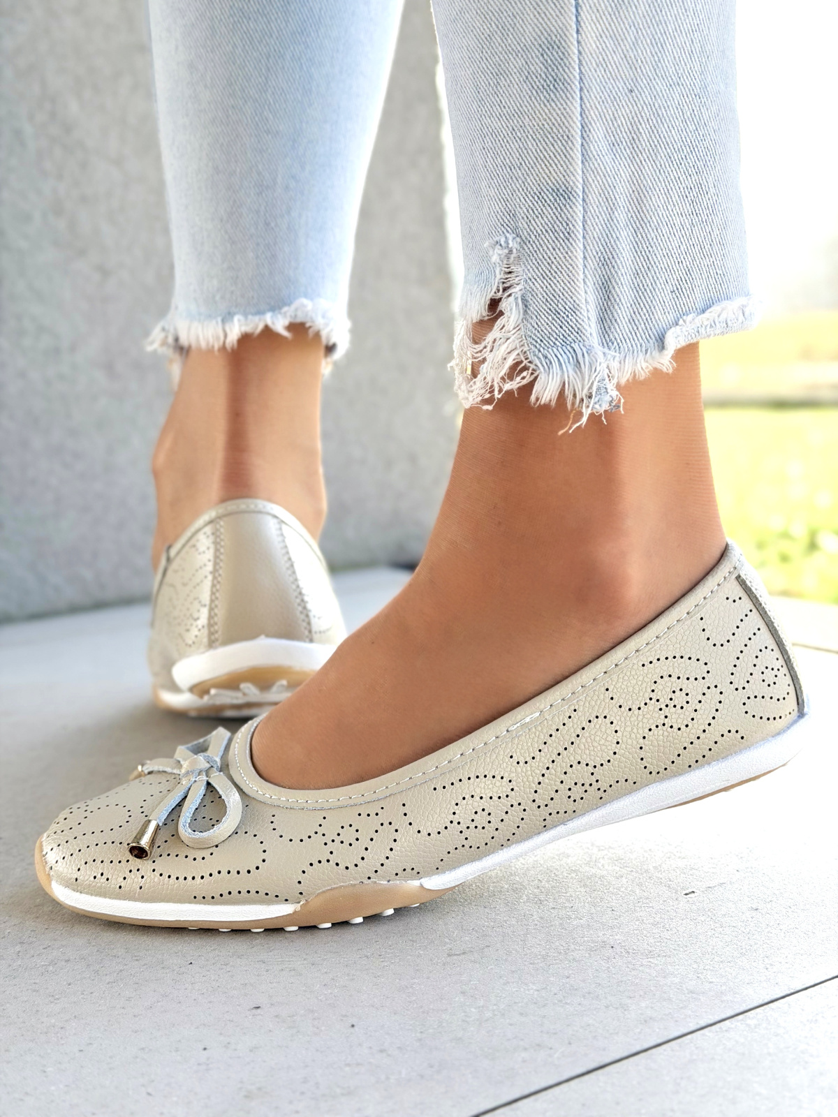 Balerinki ze skóry naturalnej OLEKSY