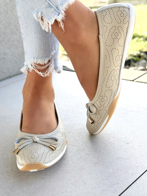 Balerinki ze skóry naturalnej OLEKSY