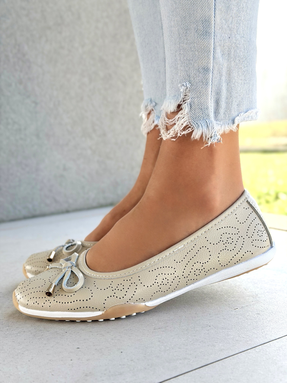 Balerinki ze skóry naturalnej OLEKSY