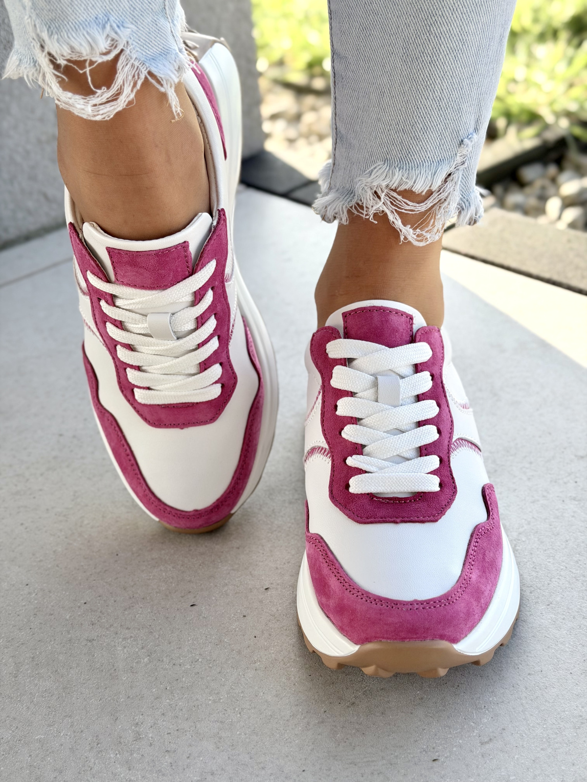 Damskie sneakersy OLEKSY ze skóry naturalnej