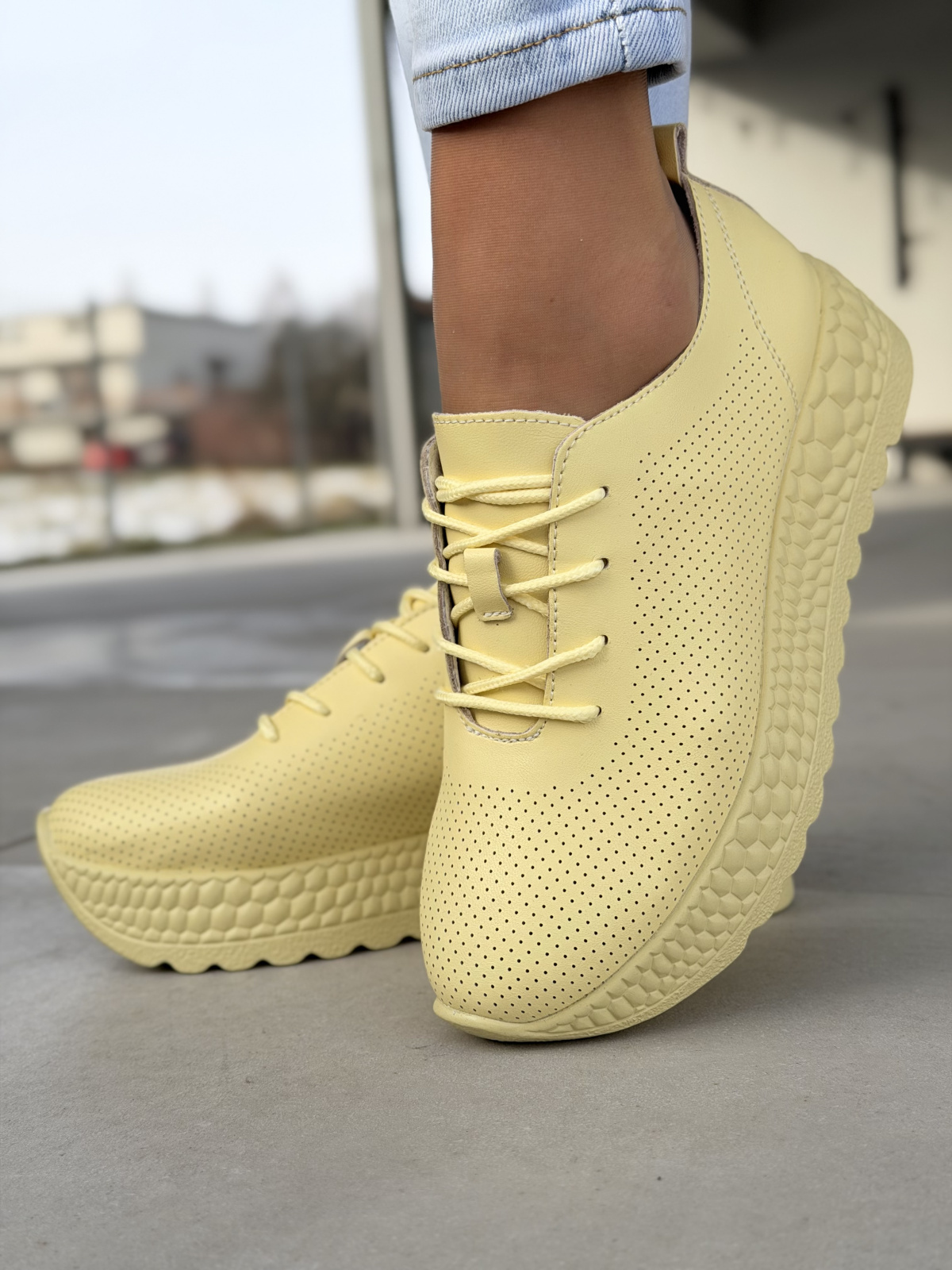 Damskie sneakersy OLEKSY ze skóry naturalnej