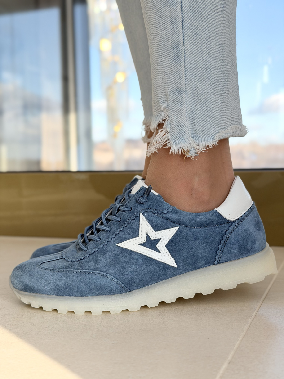 Damskie sneakersy OLEKSY ze skóry naturalnej