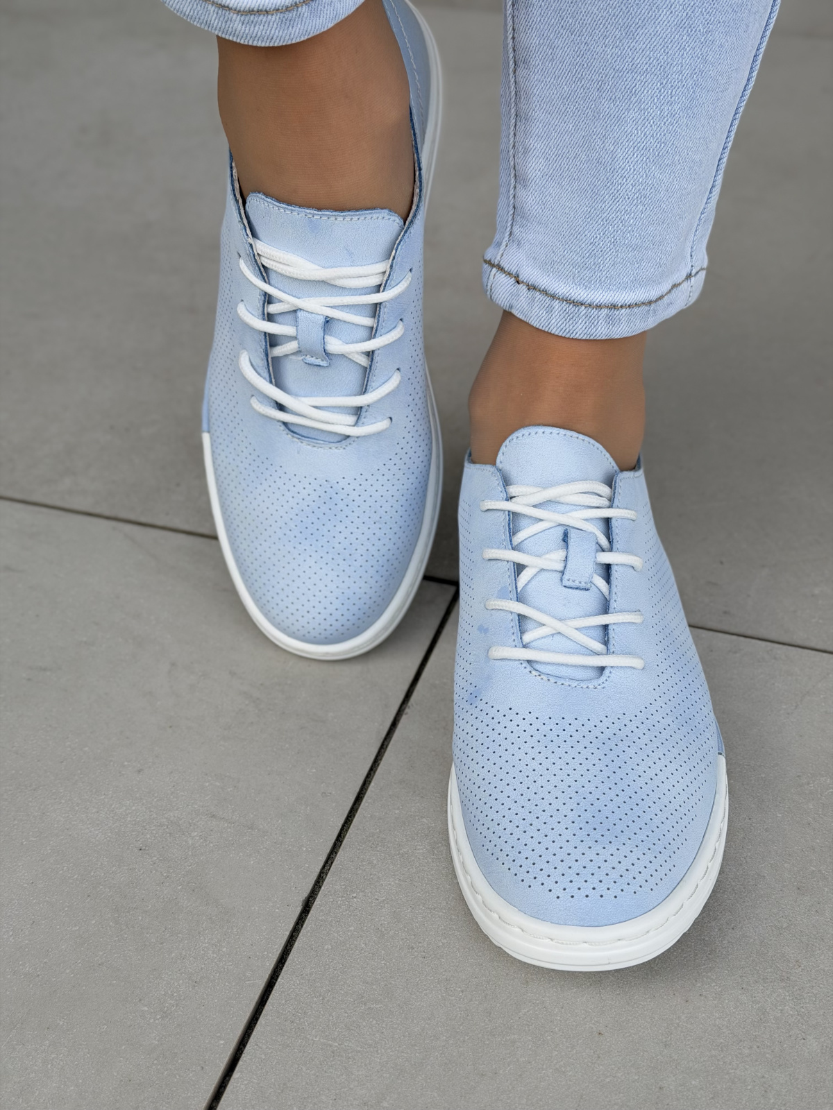 Damskie sneakersy OLEKSY ze skóry naturalnej