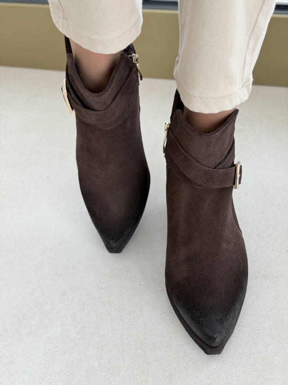 Brązowe kowbojki ze skóry naturalnej OLEKSY – polska jakość i styl