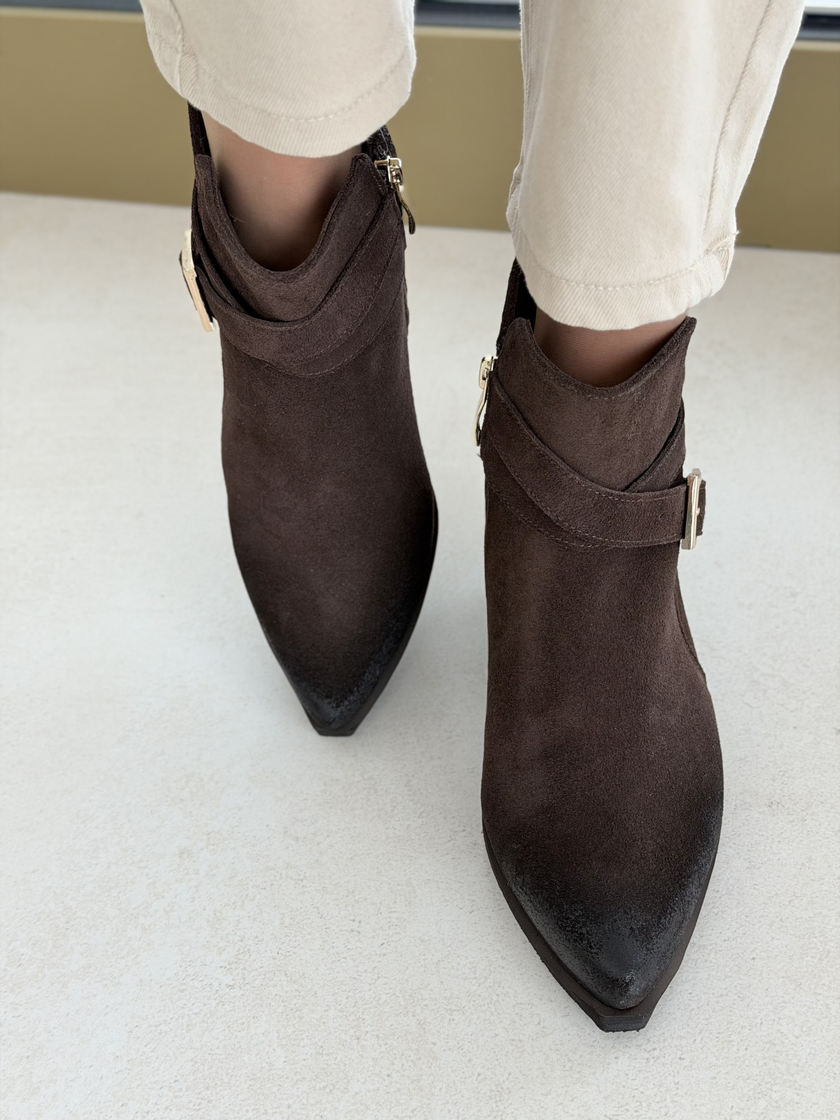 Brązowe kowbojki ze skóry naturalnej OLEKSY – polska jakość i styl