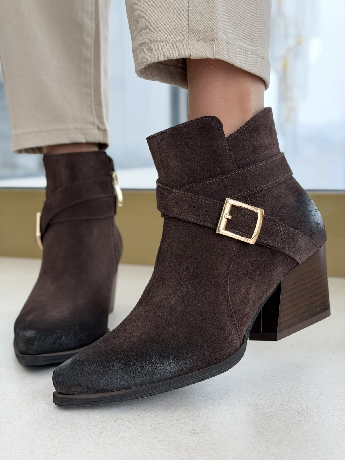 Brązowe kowbojki ze skóry naturalnej OLEKSY – polska jakość i styl