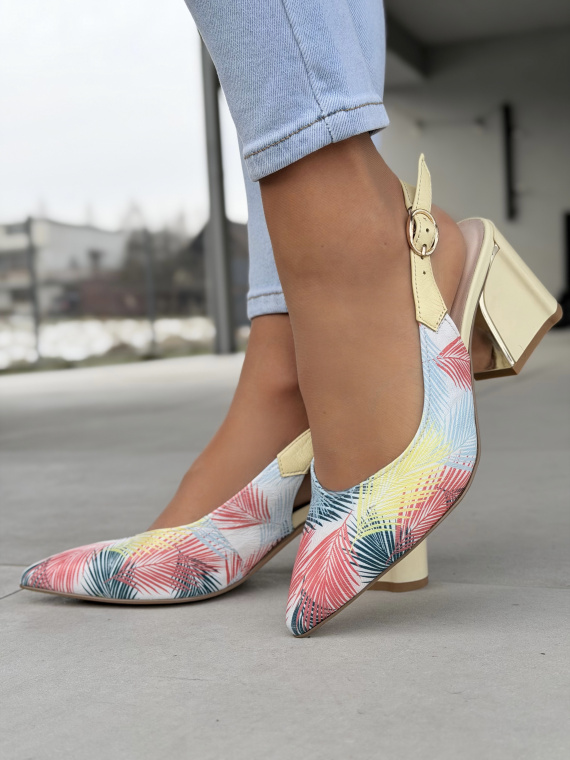 Czółenka OLEKSY ze skóry naturalnej