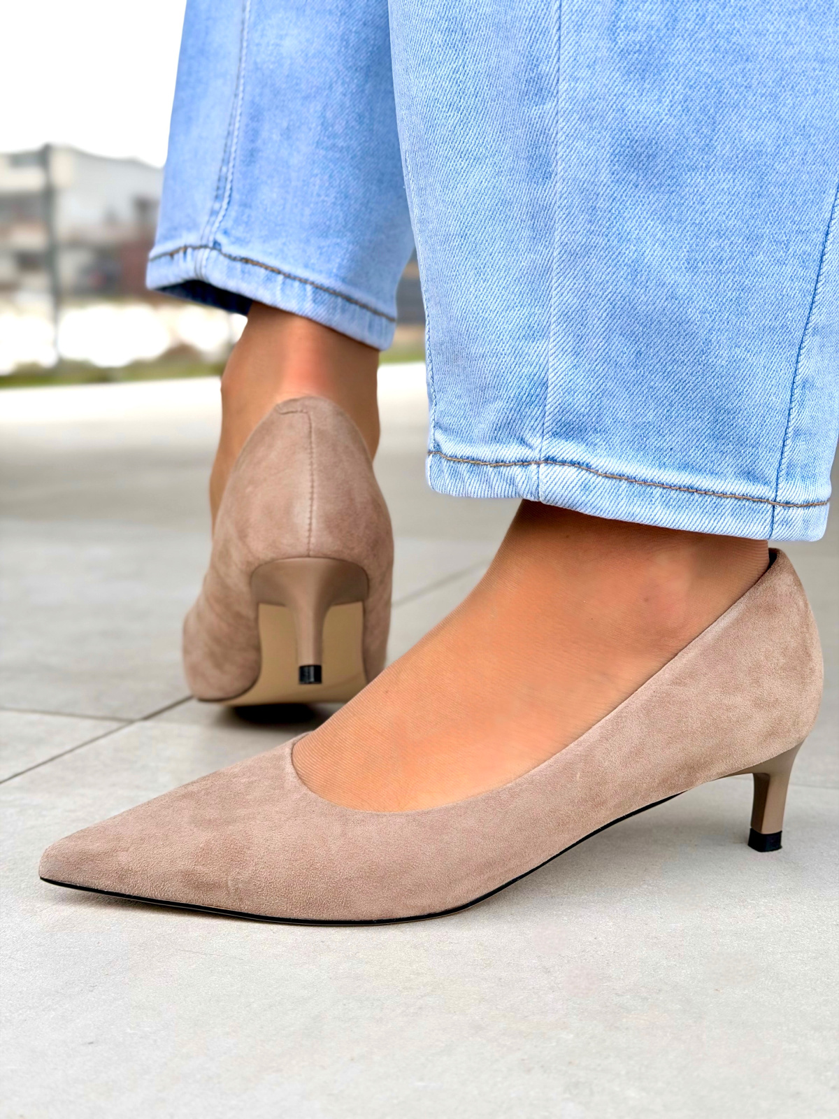 Czółenka OLEKSY ze skóry naturalnej