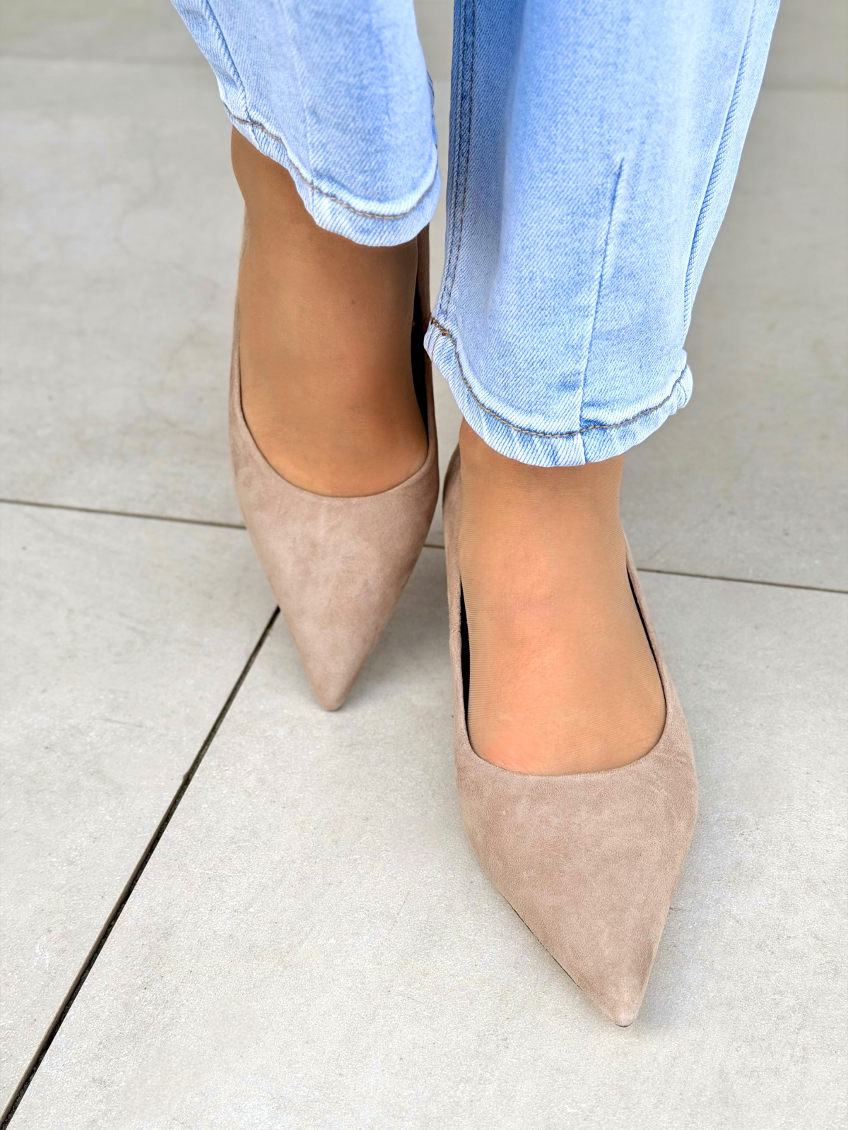 Czółenka OLEKSY ze skóry naturalnej