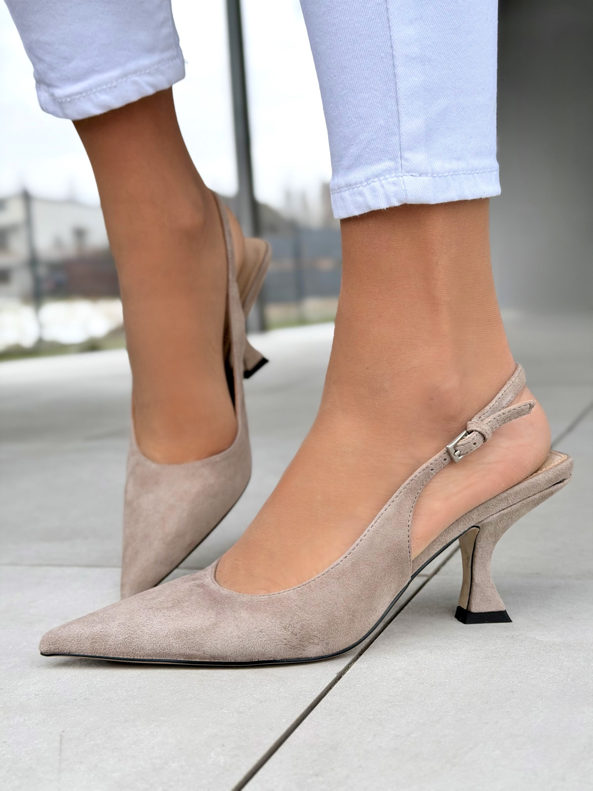 Czółenka OLEKSY ze skóry naturalnej