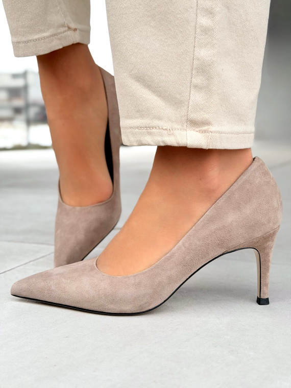 Czółenka OLEKSY ze skóry naturalnej