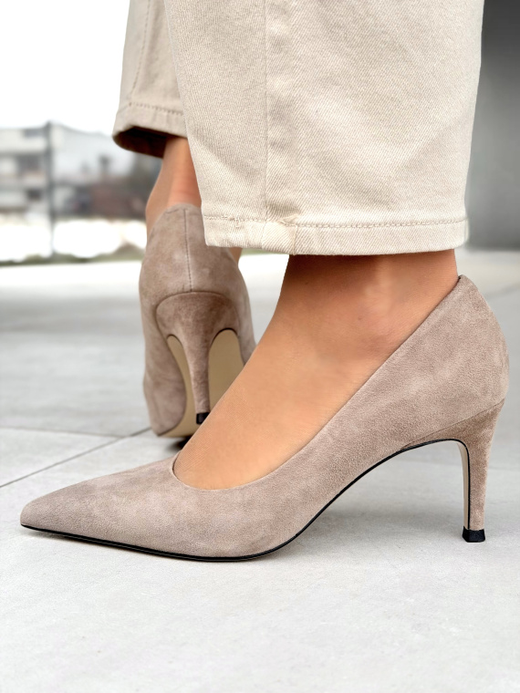 Czółenka OLEKSY ze skóry naturalnej