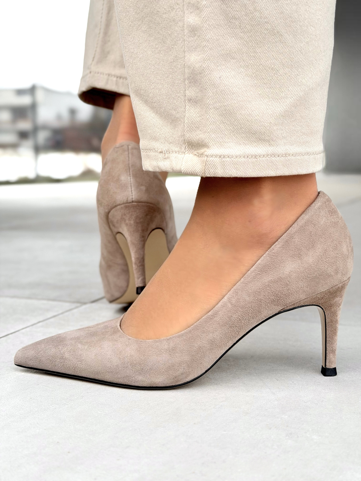 Czółenka OLEKSY ze skóry naturalnej