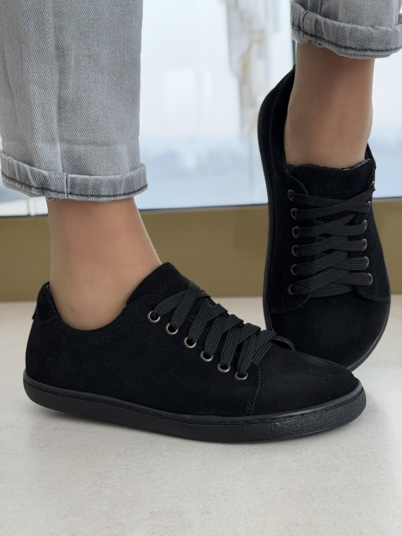 Czarne barefoot sneakersy skórzane OLEKSY