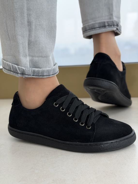 Czarne barefoot sneakersy skórzane OLEKSY