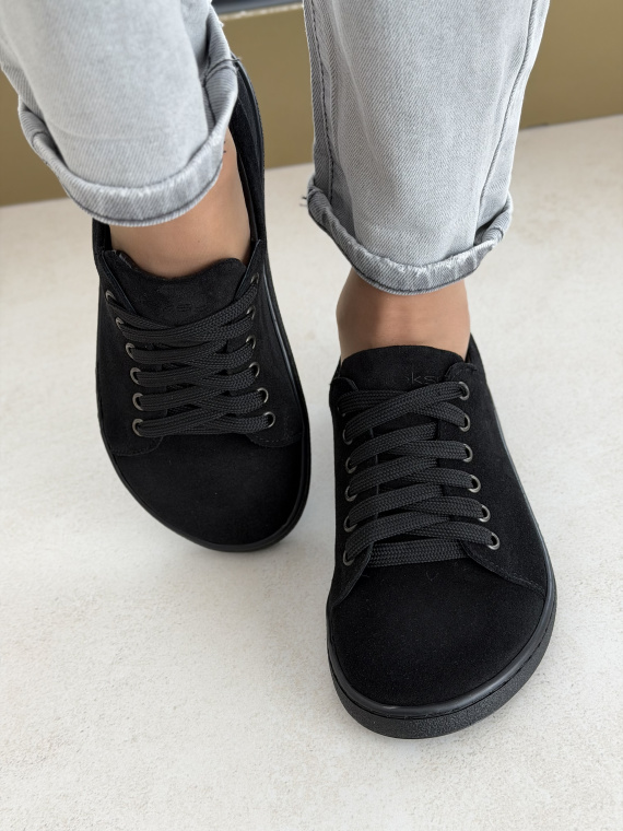 Czarne barefoot sneakersy skórzane OLEKSY