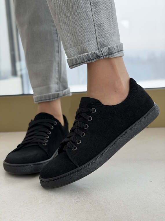 Czarne barefoot sneakersy skórzane OLEKSY