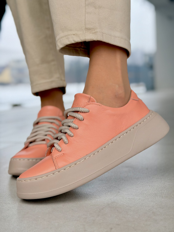 Morelowe sneakersy ze skóry naturalnej casual OLEKSY