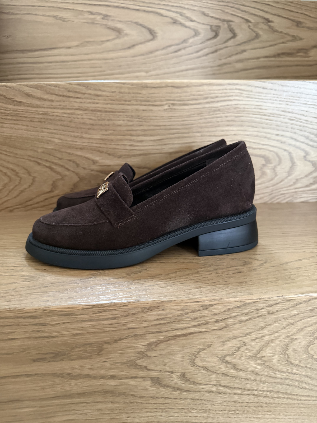 Brązowe mokasyny damskie zamszowe ze skóry naturalnej OLEKSY casual